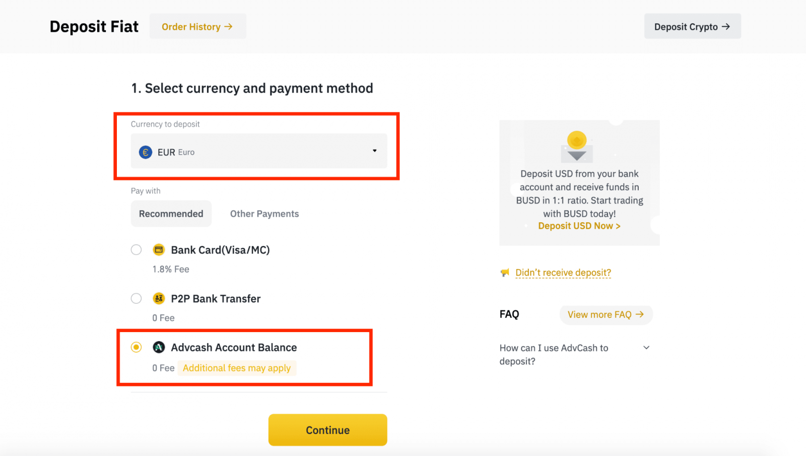 How to Open Account and Deposit into Binance