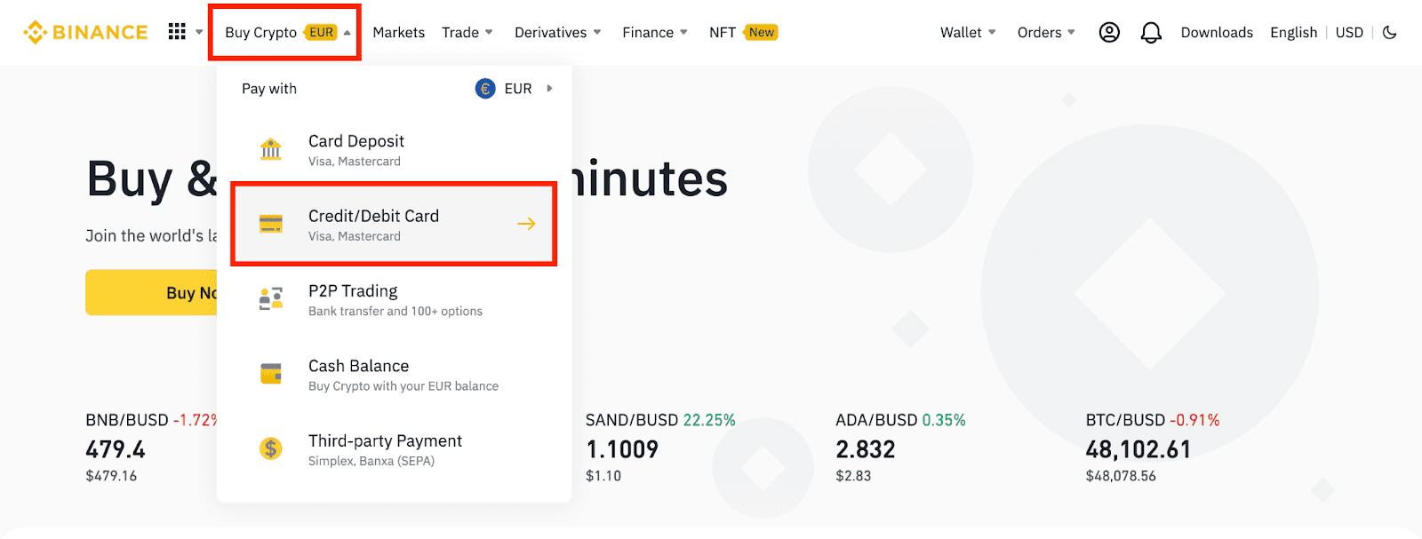 How to Sell and Buy Crypto on Binance