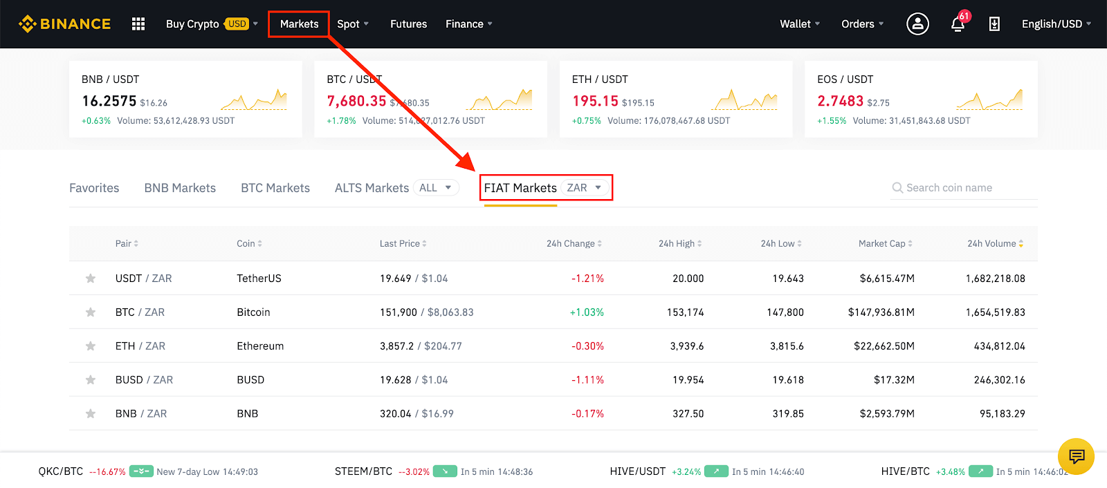 Deposit South African Rand (ZAR) on Binance via Web and Mobile App Deposit South African Rand (ZAR) on Binance via Web and Mobile App