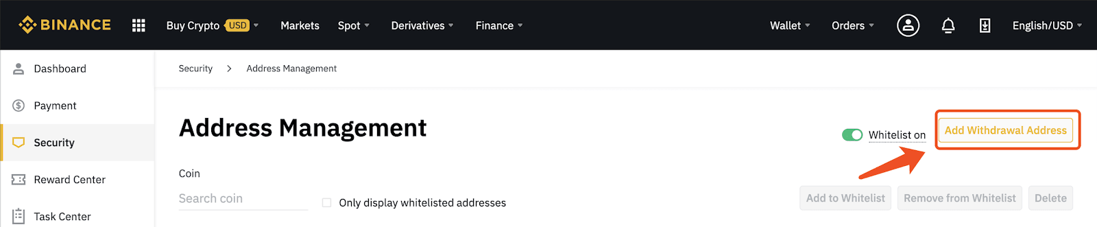 Guide to Using the Withdrawal Address Whitelist Function on Binance Guide to Using the Withdrawal Address Whitelist Function on Binance