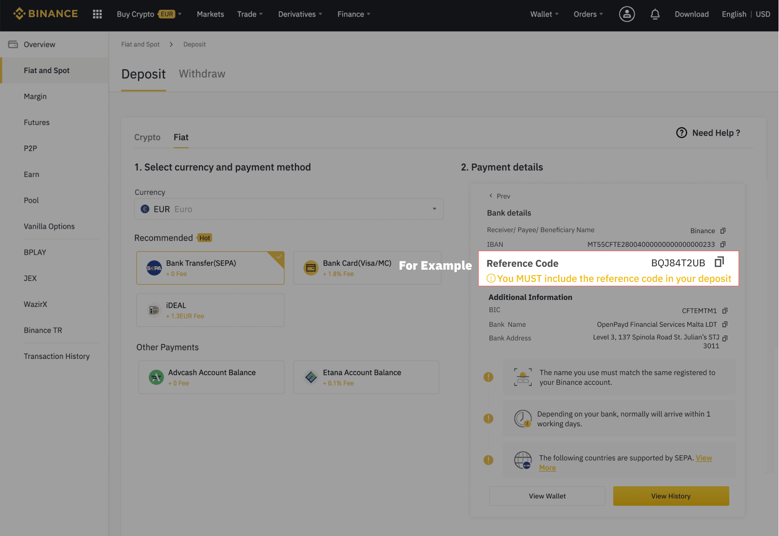 How to deposit EUR to Binance by Bank transfer in Germany How to deposit EUR to Binance by Bank transfer in Germany