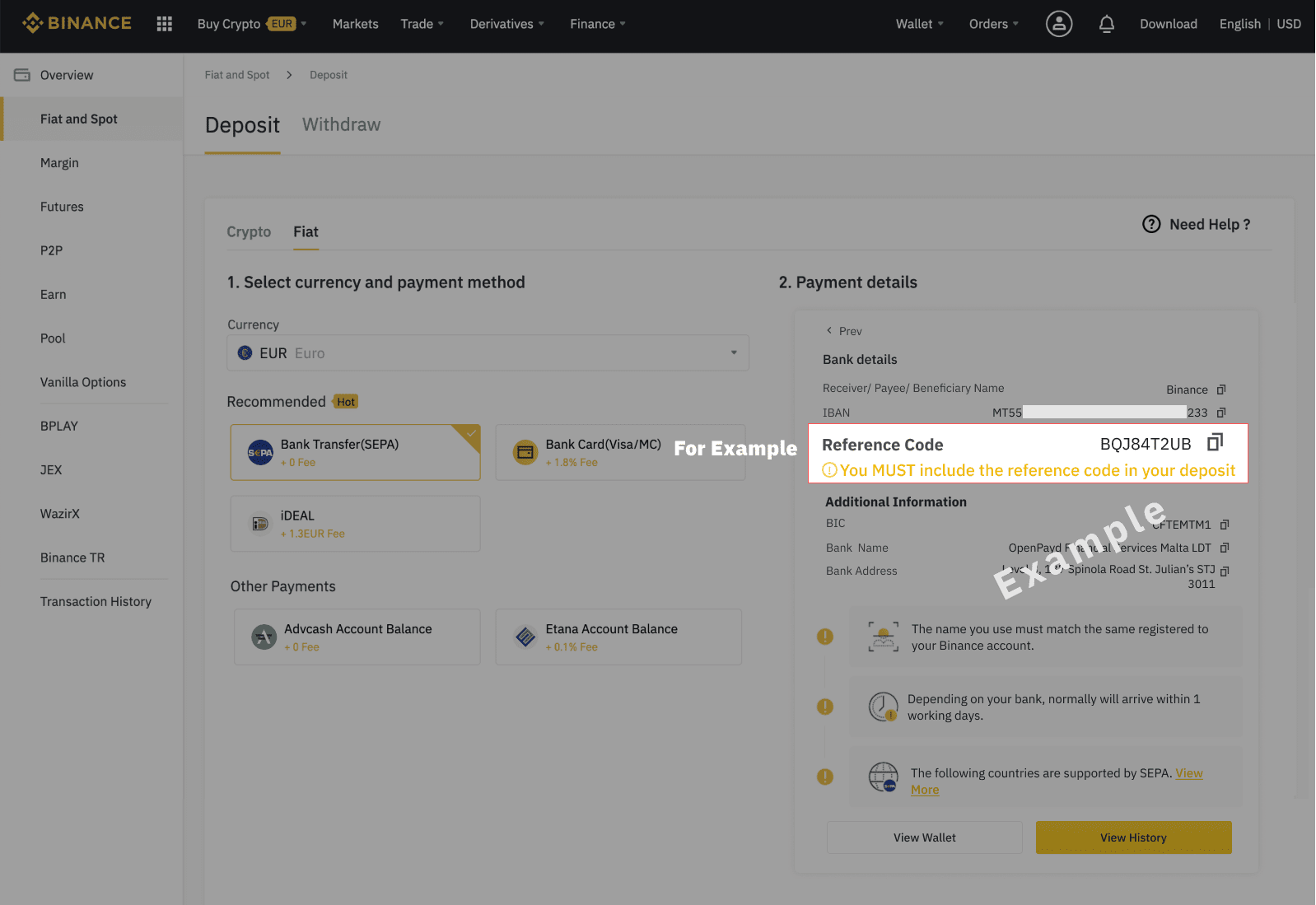 How to Deposit to Binance with French Bank: Credit Agricole
