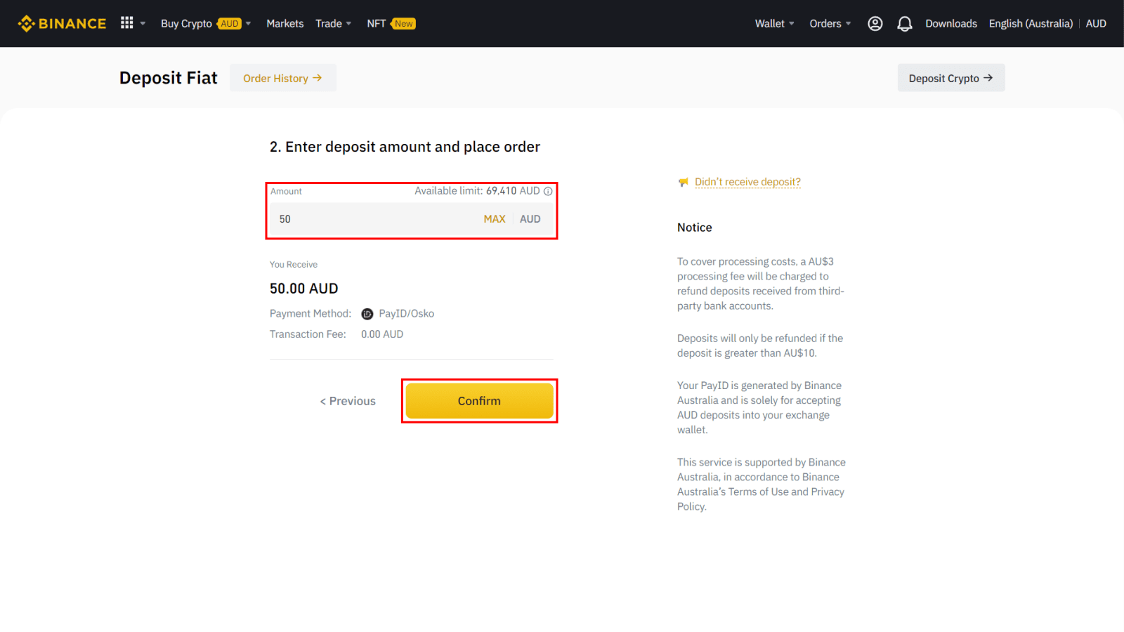 How to Deposit/Withdraw AUD Using PayID/OSKO on Binance via Web and Mobile App How to Deposit/Withdraw AUD Using PayID/OSKO on Binance via Web and Mobile App