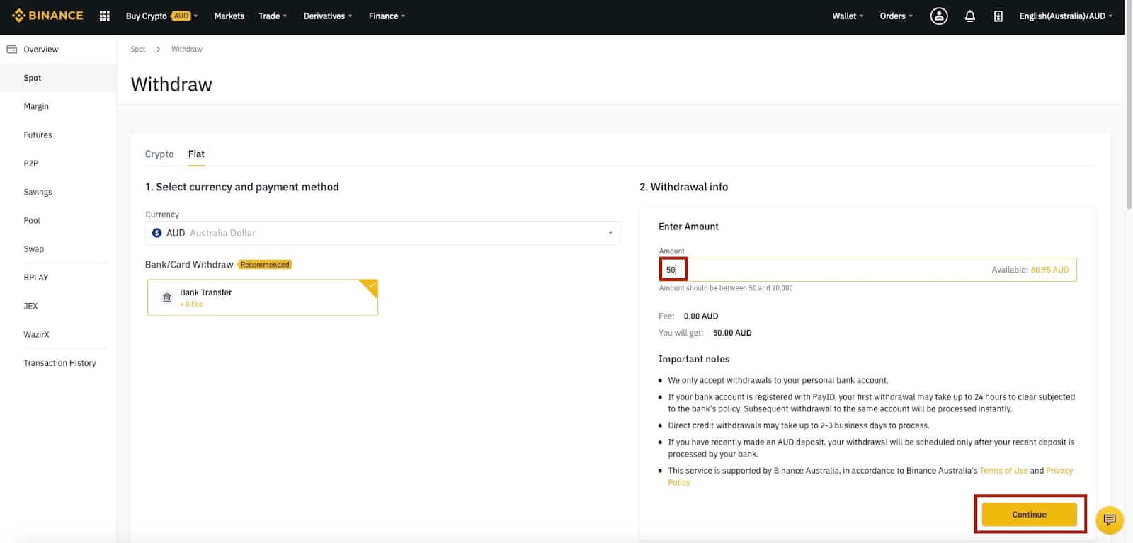 How to Deposit/Withdraw AUD Using PayID/OSKO on Binance via Web and Mobile App How to Deposit/Withdraw AUD Using PayID/OSKO on Binance via Web and Mobile App
