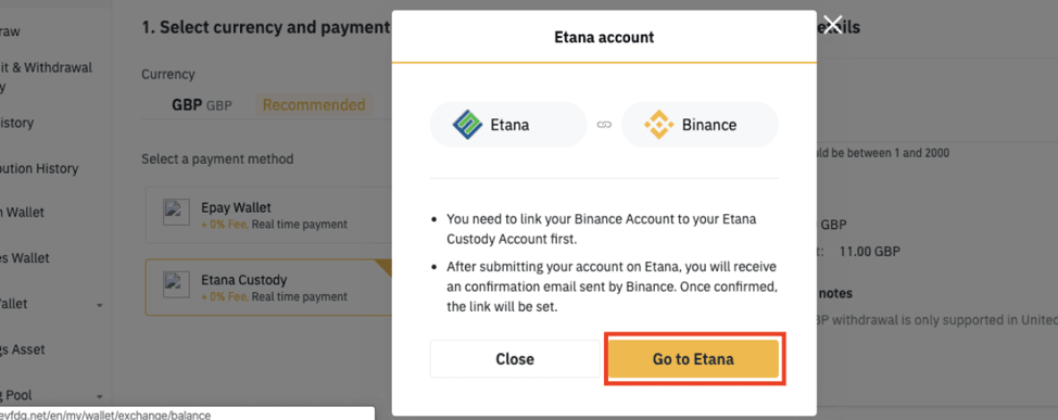 Cómo depositar/retirar a través de Etana en Binance Cómo depositar/retirar a través de Etana en Binance