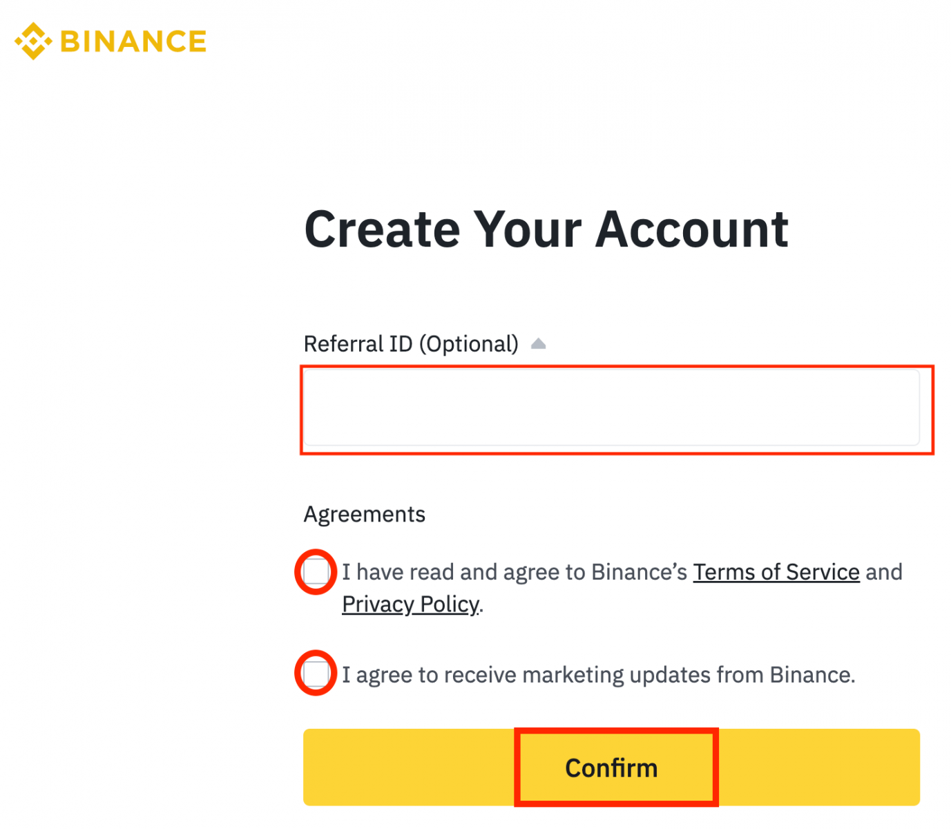 Binance میں اکاؤنٹ کو رجسٹر اور تصدیق کرنے کا طریقہ Binance میں اکاؤنٹ کو رجسٹر اور تصدیق کرنے کا طریقہ