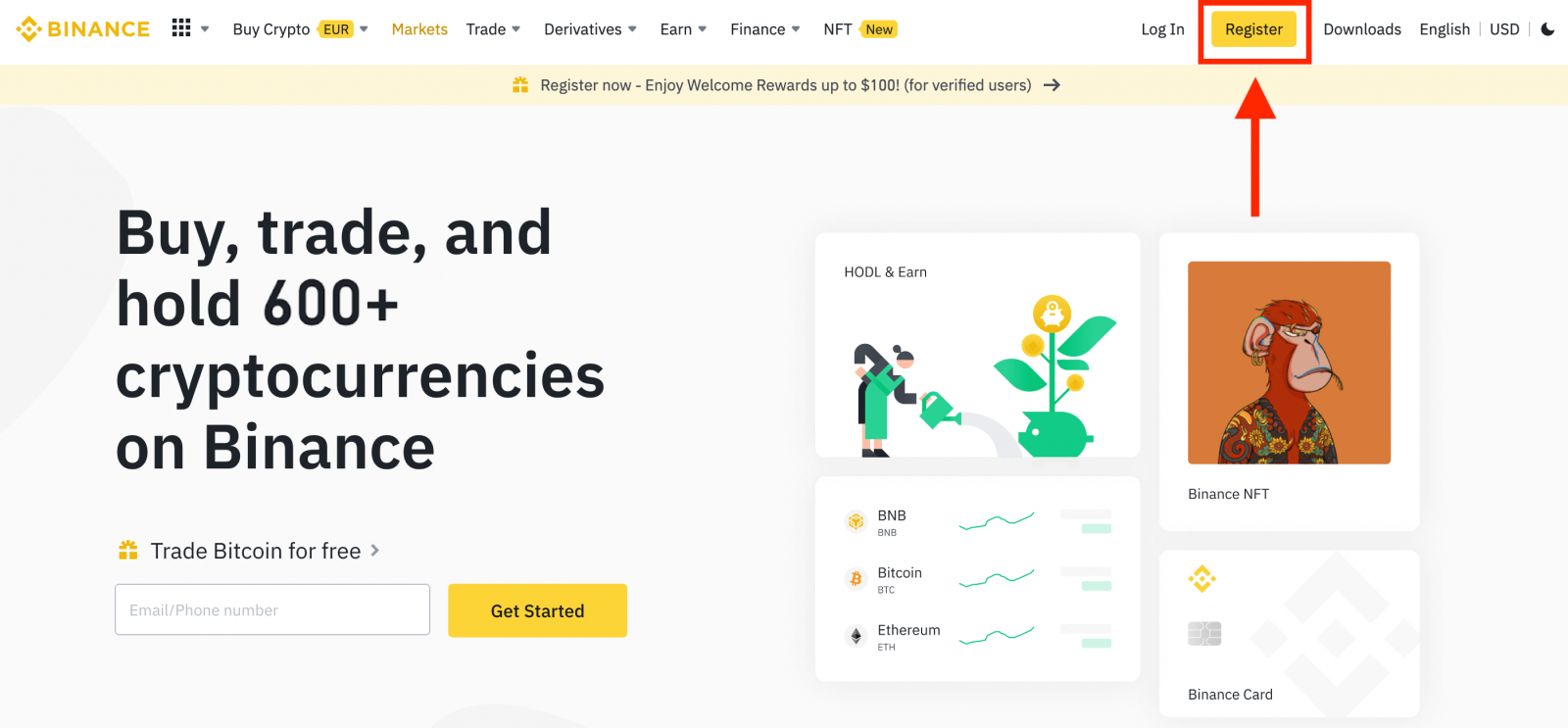 Binance میں اکاؤنٹ کو رجسٹر اور تصدیق کرنے کا طریقہ Binance میں اکاؤنٹ کو رجسٹر اور تصدیق کرنے کا طریقہ
