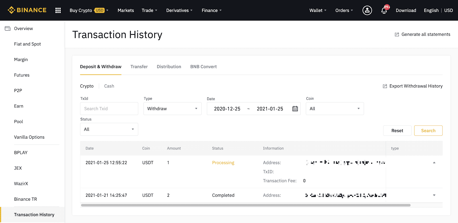 Momwe Mungatulutsire ndi Kupanga Deposit mu Binance Momwe Mungatulutsire ndi Kupanga Deposit mu Binance