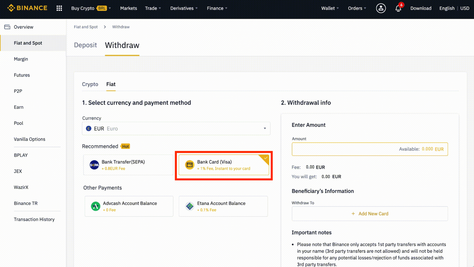 How to Withdraw Money on Binance from Fiat Wallets to Credit/Debit Cards How to Withdraw Money on Binance from Fiat Wallets to Credit/Debit Cards