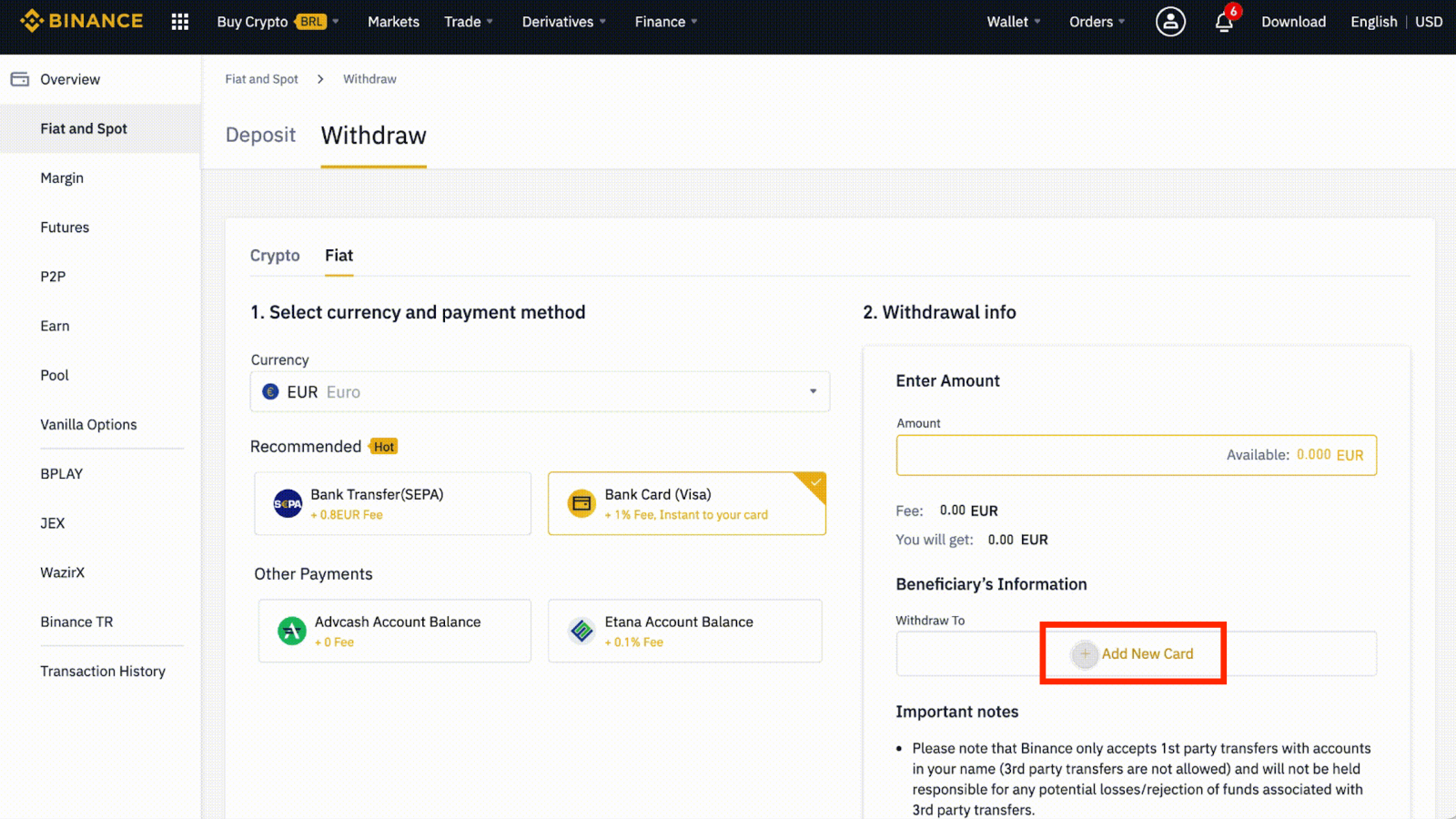 How to Withdraw Money on Binance from Fiat Wallets to Credit/Debit Cards How to Withdraw Money on Binance from Fiat Wallets to Credit/Debit Cards
