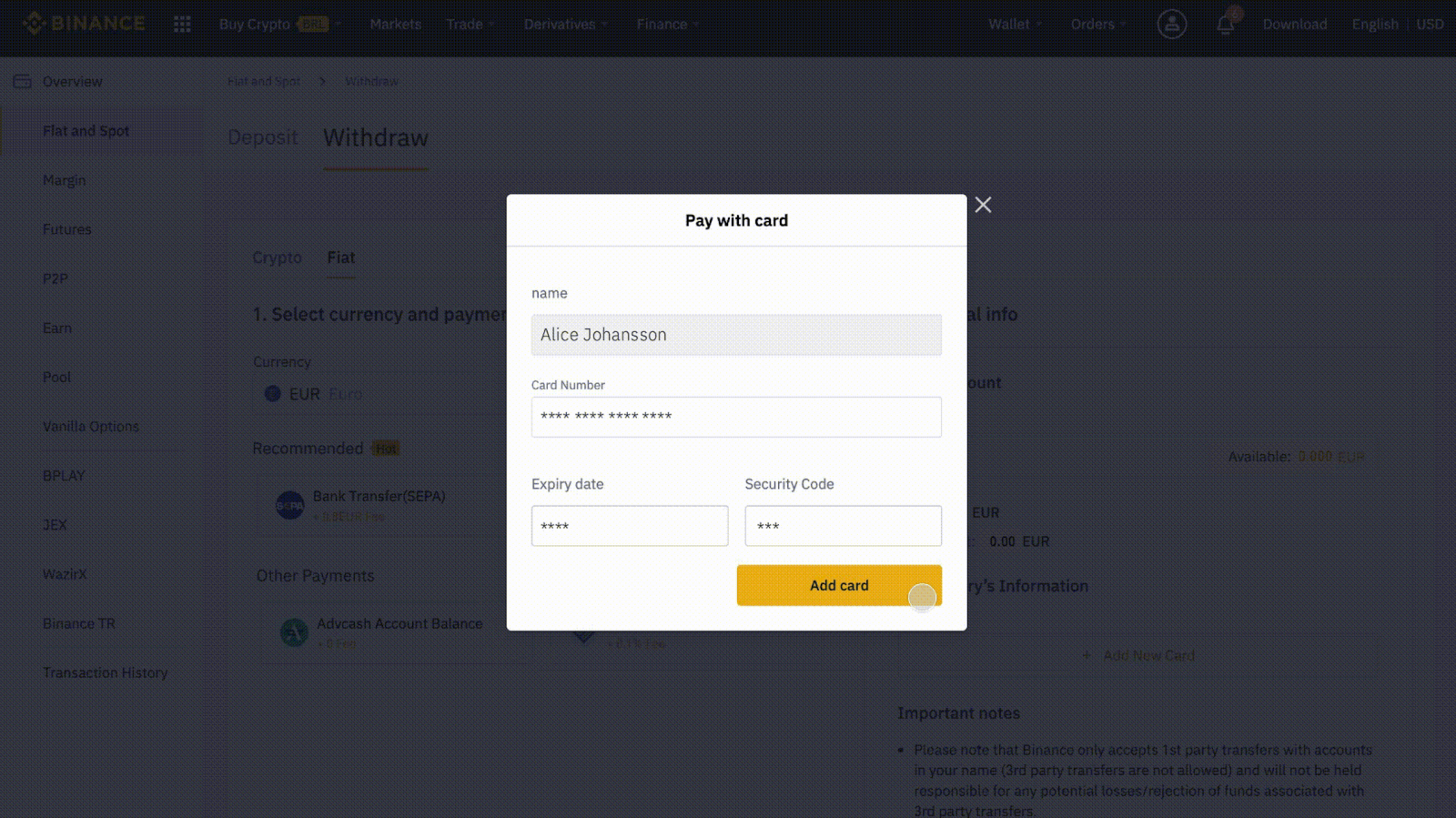 How to Withdraw Money on Binance from Fiat Wallets to Credit/Debit Cards How to Withdraw Money on Binance from Fiat Wallets to Credit/Debit Cards