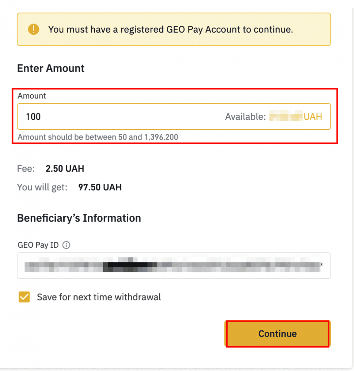 How to Withdraw UAH from Binance to GEO Pay Wallet How to Withdraw UAH from Binance to GEO Pay Wallet